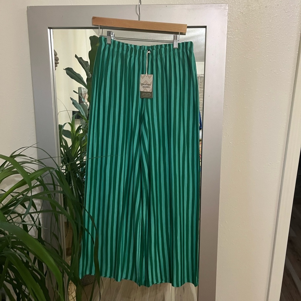 Gudrun Sjoden Green Wide Leg Pants